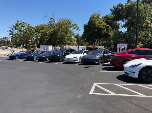 Tesla owners gathering at San Luis Obispo