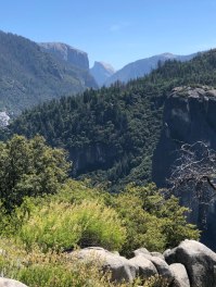 Yosemite - first glimpse of Half Dome in the background